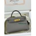 mini Kelly 0L/ Gris Meyer Epsom Gold Hardware