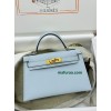 mini Kelly 7R/Azur Epsom Gold Hardware
