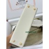 mini Kelly 10/Craie Epsom Gold Hardware