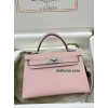 mini Kelly 3Q/Rose Sakura   Epsom Silver Hardware
