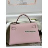 mini Kelly 3Q/Rose Sakura   Epsom Silver Hardware
