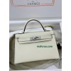 mini Kelly I2/Nata  Epsom Silver Hardware