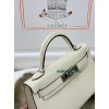 mini Kelly I2/Nata  Epsom Silver Hardware