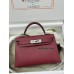 mini Kelly K1/Rouge Grenat Epsom Silver Hardware