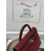 mini Kelly K1/Rouge Grenat Epsom Silver Hardware