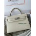 mini Kelly 10/Craie Epsom Silver Hardware