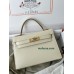 mini Kelly 10/Craie Epsom Gold Hardware