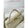 mini Kelly 10/Craie   Epsom Gold Hardware