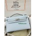 Kelly Pochette 7R/Azur Epsom Silver Hardware