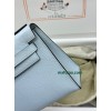 Kelly Pochette  7R/Azur  Epsom Silver Hardware
