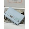 Kelly Pochette  7R/Azur  Epsom Silver Hardware