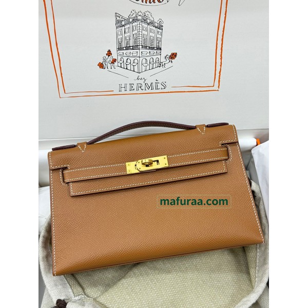 Kelly Pochette 37 /Gold Epsom Gold Hardware