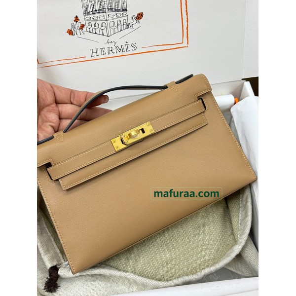 Kelly Pochette 0M/Chai  swift  Gold Hardware