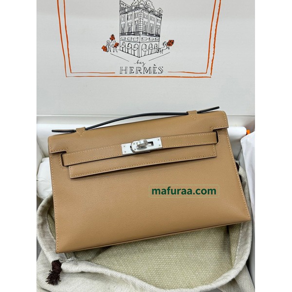 Kelly Pochette 0M/Chai swift  Silver Hardware