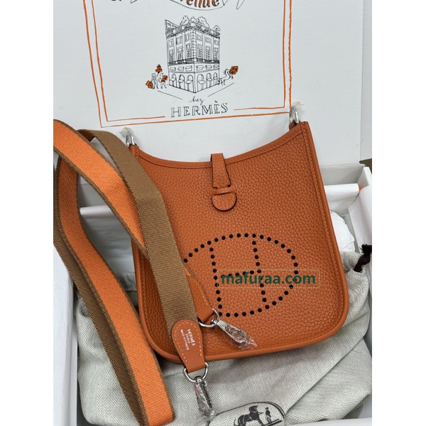 mini Evelyn 93/Orange   CLEMENCE  TC Silver Hardware