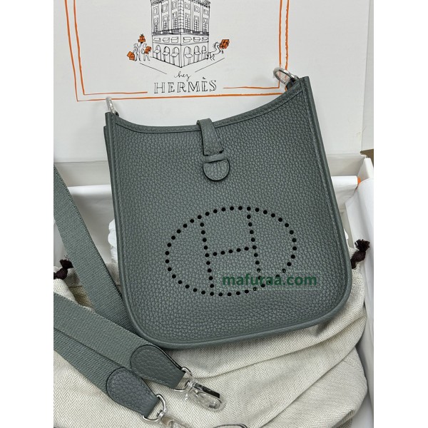 mini Evelyn 63/Vert Amande CLEMENCE  TC Silver Hardware