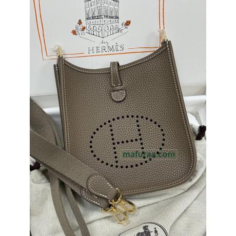 mini Evelyn 18/Étoupe Grey (Étoupe)  CLEMENCE  TC Gold Hardware