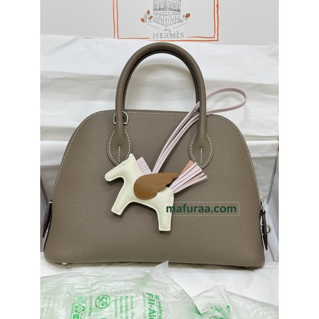 Bolide 25cm 18/Étoupe Grey (Étoupe)   Epsom Silver Hardware