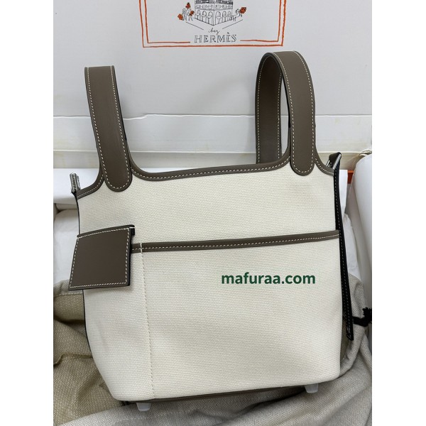 ピコタン 18cm Picotin 18CM 18/Étoupe Grey (Étoupe)  CLEMENCE  TC Silver Hardware