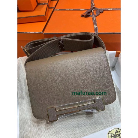 Geta 8C/Elephant Grey Gold Hardware  Chevre