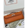 Kelly cut 31cm 93/Orange  swift  Silver Hardware