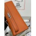 Kelly cut 31cm 93/Orange swift Silver Hardware