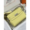Kelly messenger 25cm 1Z/Jaune Poussin   Silver Hardware